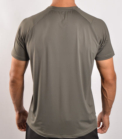 olive green Nailon t-shirt