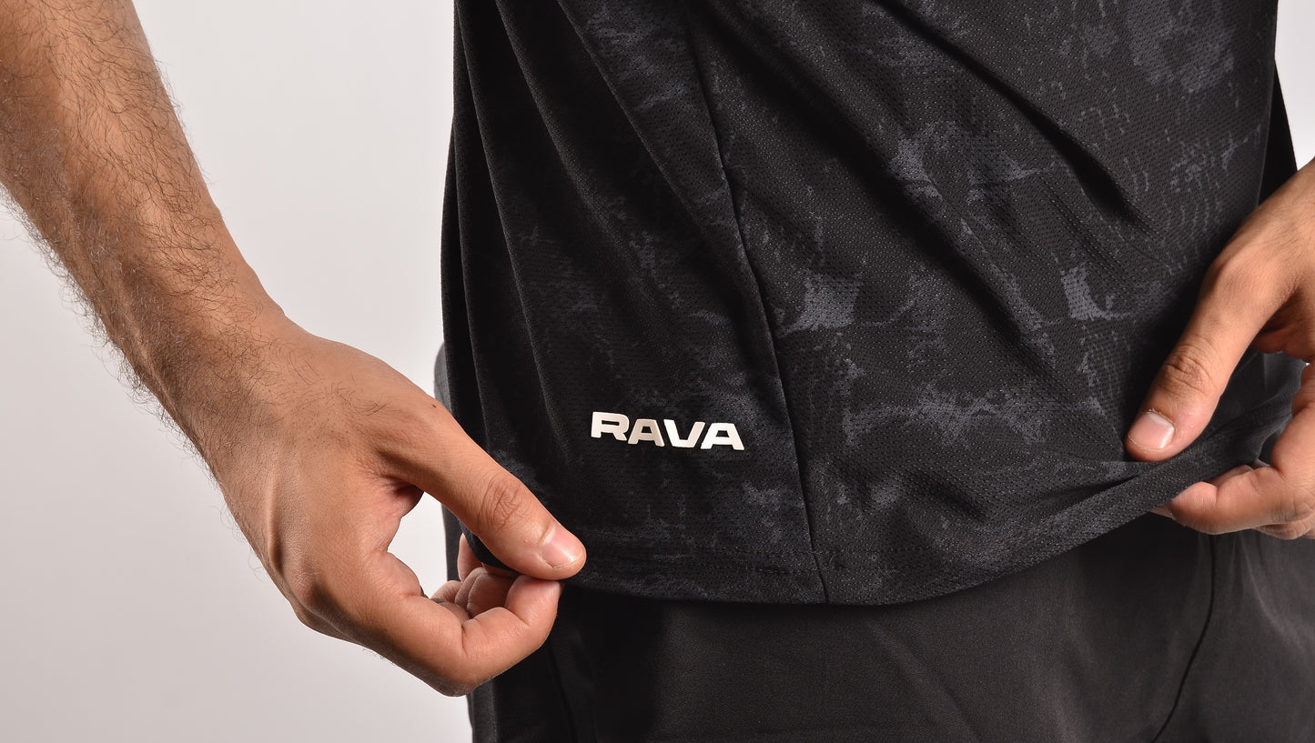 Black Camo nylon t-shirt