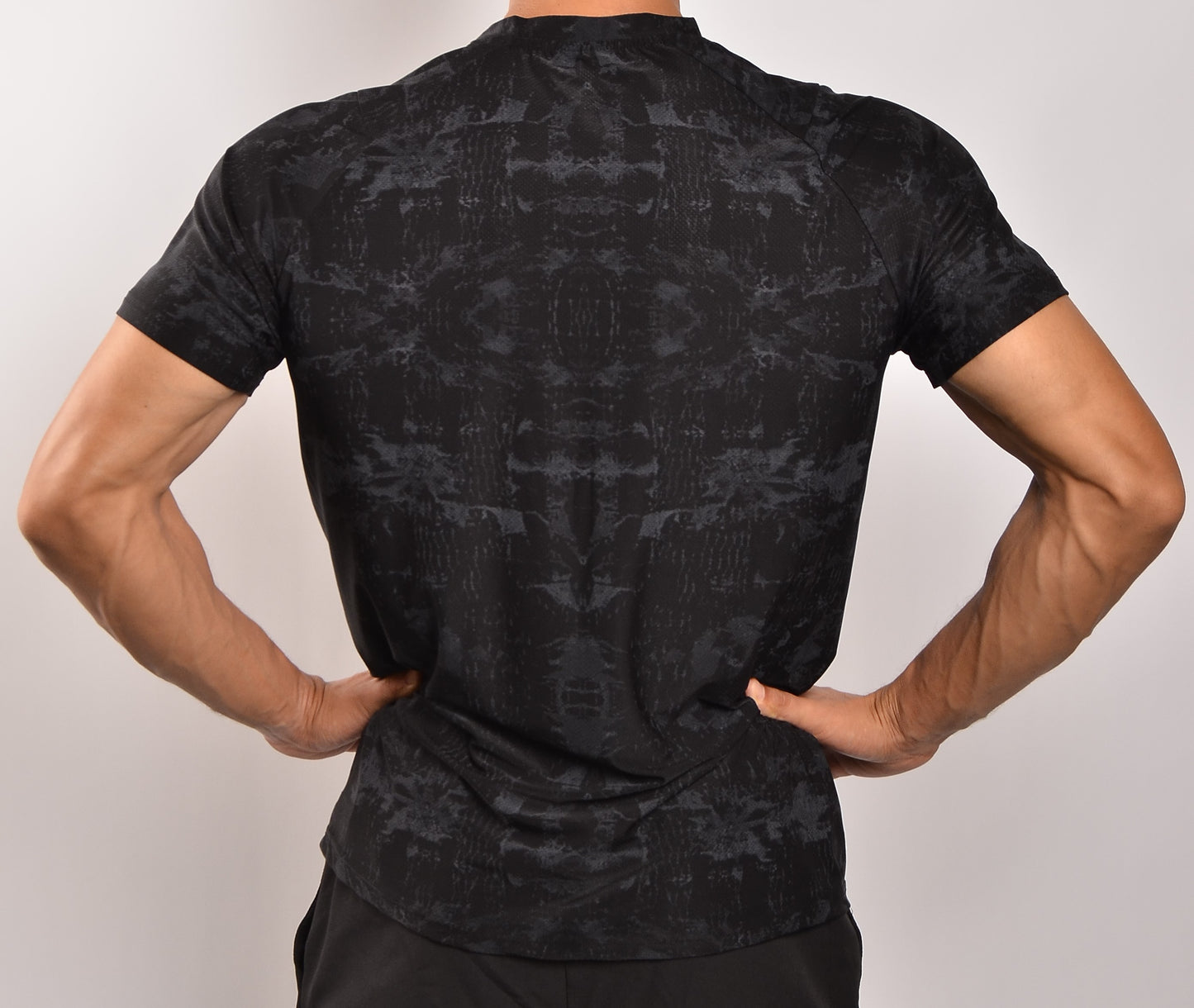 Black Camo nylon t-shirt
